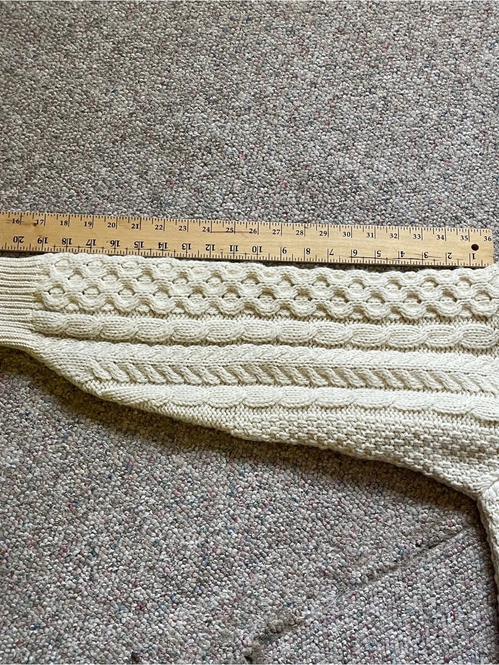 L.L. Bean Classic Fisherman’s Cable Knit Crewneck Sweater Men’s XL Cream